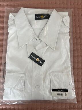 Law Pro White Professional Button-Up Shirt
